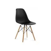 Eames DSW Schwarzer Dowel Side Dining Chair aus den 50er Jahren – Moderner Küchen- und Esszimmerstuhl